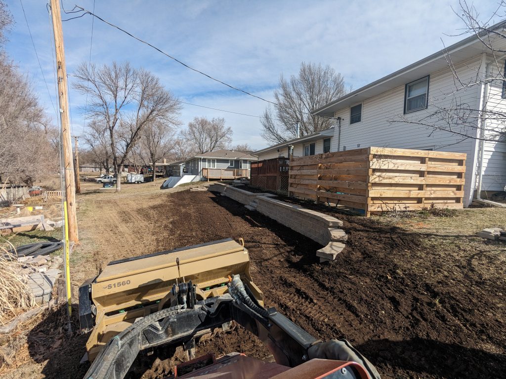 Seed Straw Retaining Wall Concrete Base Versa Lock 11