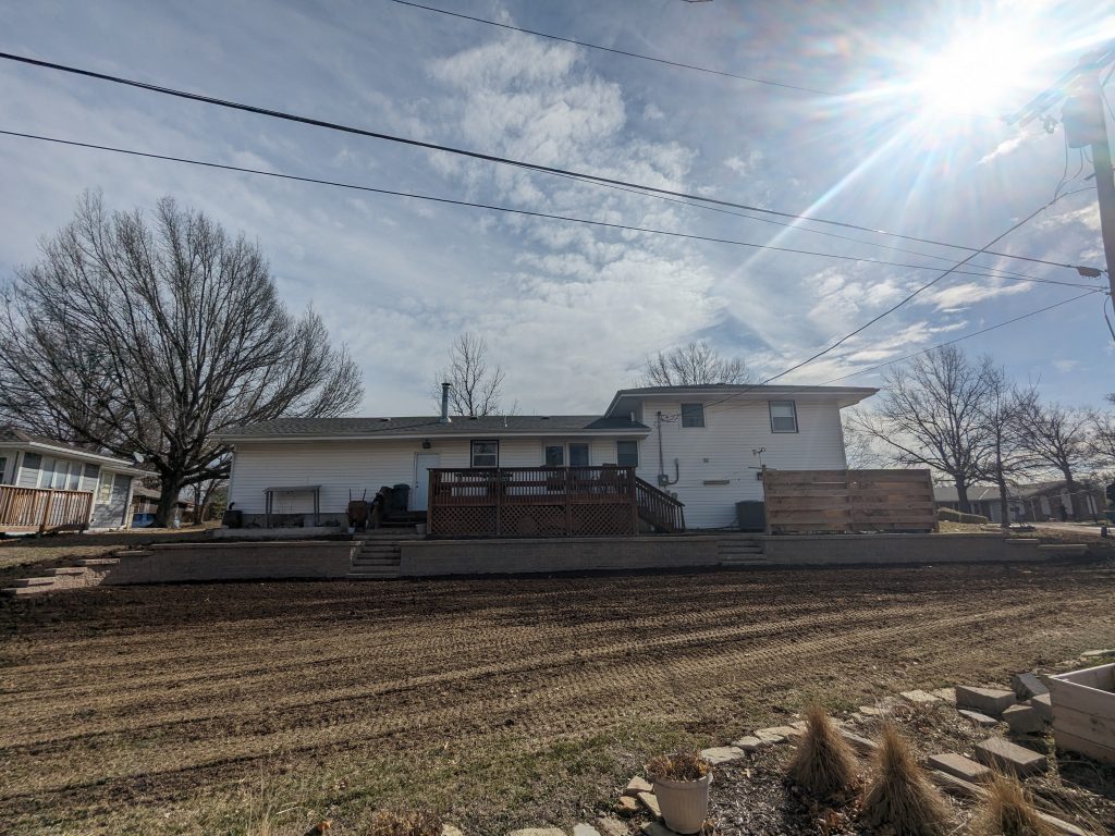 Seed Straw Retaining Wall Concrete Base Versa Lock 9